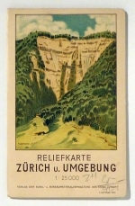 Reliefkarte Z&uuml;rich u. Umgebung