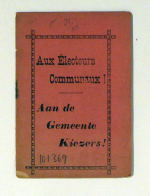 Aux Electeurs Communaux! Aan de Gemeente Kiezers!