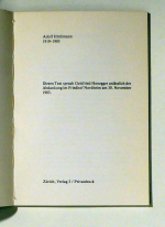 Adolf H&uuml;rlimann 1919-1983