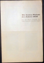 Die besten Plakate des Jahres 1946 mit der Ehren-Urkunde des Eidg. Departementes des Innern