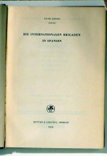Die internationalen Brigaden in Spanien