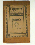 Programmentwurf der Russischen Kommunistischen Partei (Bolschewiki)