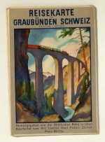 Reisekarte von Graub&uuml;nden. Schweiz