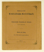 Rechtsantwort der Direction der Gotthardbahn-Gesellschaft auf die Klageschrift des Herrn W. Hellwag in Zürich, gewesener Oberingenieur der Gotthard-Bahn an das bestellte Schiedsgericht