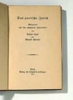 Das poetische Z&uuml;rich