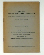 F&uuml;r ein j&uuml;disches Lehrhaus Z&uuml;rich