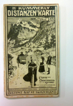 Distanzenkarte der Schweiz in Marschstunden - Carte des Distances de la Suisse en heures de marche - Distance map of Switzerland