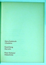 4 Gedichte - Das Licht - Holzschnitte