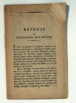 R&eacute;ponse &agrave; l'&eacute;tranger aux suisses