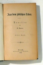 Aus dem j&uuml;dischen Leben