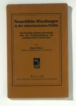 Neuzeitliche Wandlungen in der schweizerischen Pollitik