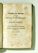 Bericht und Antr&auml;ge derjenigen Abtheilung der Eisenbahnkommission des schweizerischen Nationalrathes, welche den Bau und Betrieb von Einsenbahnen den Kantonen, beziehungsweise der Privatth&auml;tigkeit &uuml;berlassen will (Vom 1. Mai 1852)