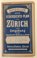 Offizieller Neuer Uebersichts-Plan von Z&uuml;rich und Umgebung vom Jngenieur-Bureau der Stadt