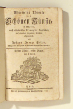 Allgemeine Theorie der Sch&ouml;nen K&uuml;nste in einzeln, nach alphabetischer Ordnung der Kunstw&ouml;rter auf einander folgenden Artickeln abgehandelt