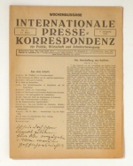 Internationale Presse-Korrespondenz f&uuml;r Politik, Wirtschaft und Arbeiterbewegung