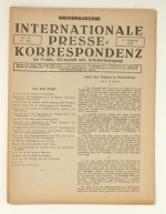 Internationale Presse-Korrespondenz f&uuml;r Politik, Wirtschaft und Arbeiterbewegung