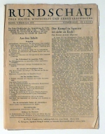 Rundschau &uuml;ber Politik, Wirtschaft und Arbeiterbewegung