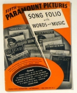 Fifth Paramount Pictures song folio with words and music