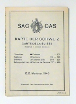 SAC / CAS. Karte der Schweiz. Carte de la Suisse. Masstab / &Eacute;chelle 1:600 000