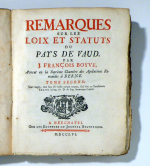 Remarques sur les loix et statuts du pays de vaud