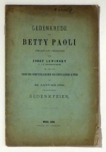 Gedenkrede auf Betty Paoli