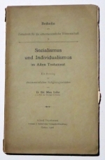 Sozialismus und Individualismus im Alten Testament
