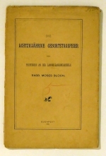 Die achtzigj&auml;hrige Geburtstagsfeier des Professors an der Landes-Rabbinerschule Rabb. Moses Bloch