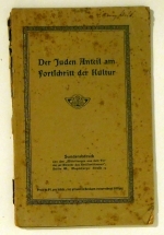 Der Juden Anteil am Fortschritt der Kultur
