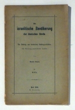 Die israelitische Bev&ouml;lkerung der deutschen St&auml;dte
