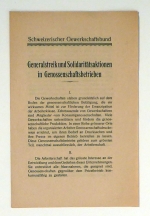 Generalstreik und Solidarit&auml;tsaktionen in Genossenschaftsbetrieben