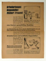 Arbeiterinnen! Angestellte! M&uuml;tter! Frauen!