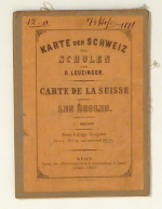 Karte der Schweiz. f&uuml;r Schulen. Carte de la Suisse pour les &Eacute;coles