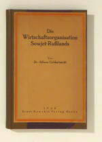 Die Wirtschaftsorganisation Sowjet-Russlands