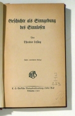 Geschichte als Sinngebung des Sinnlosen