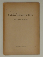Die soziale Forderung der Stunde